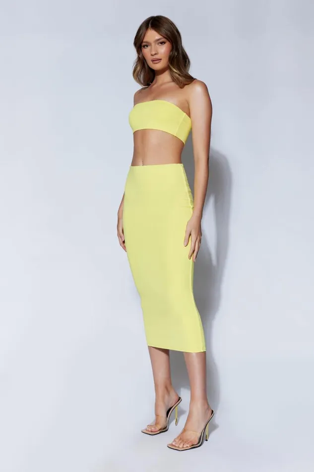 Women Meshki Tops Mackenzie Bandeau 8211 Yellow