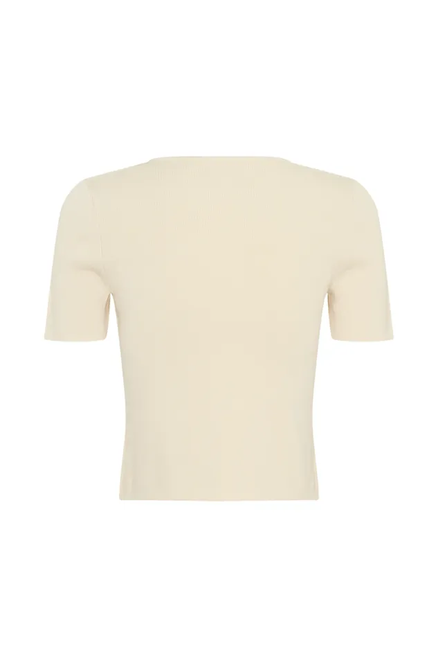 Women Meshki Tops Monroe Embroidered Knit Top 8211 Cream And Ivory