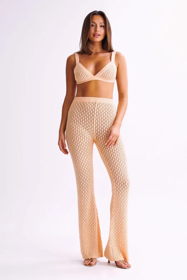 Women Meshki Tops Rosana Crochet Bralette 8211 Apricot