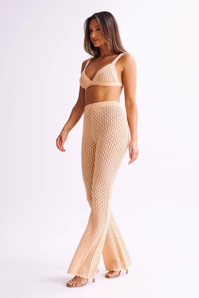 Women Meshki Tops Rosana Crochet Bralette 8211 Apricot