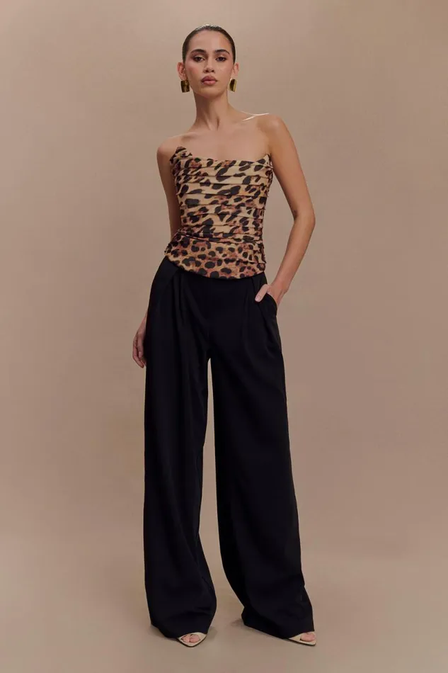 Women Meshki Tops Tokio Suiting Corset 8211 Leopard Print
