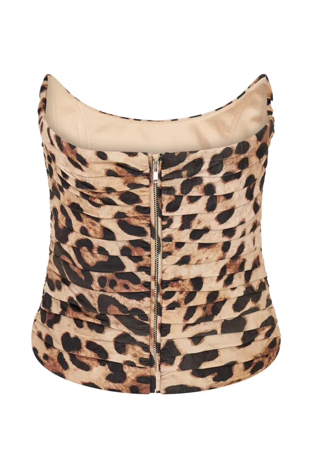 Women Meshki Tops Tokio Suiting Corset 8211 Leopard Print