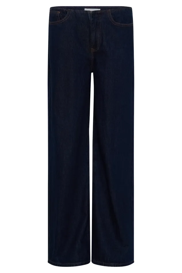 Women Meshki Two Piece Sets Caitlin Mid Rise Denim Flare Jeans 8211 Indigo Blue