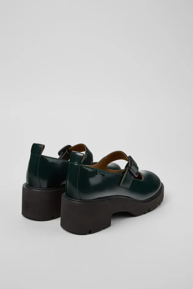 Women Milah Green Leather Mary Jane Camper Ballerinas Women Milah Green Leather Mary Jane Camper Ballerinas