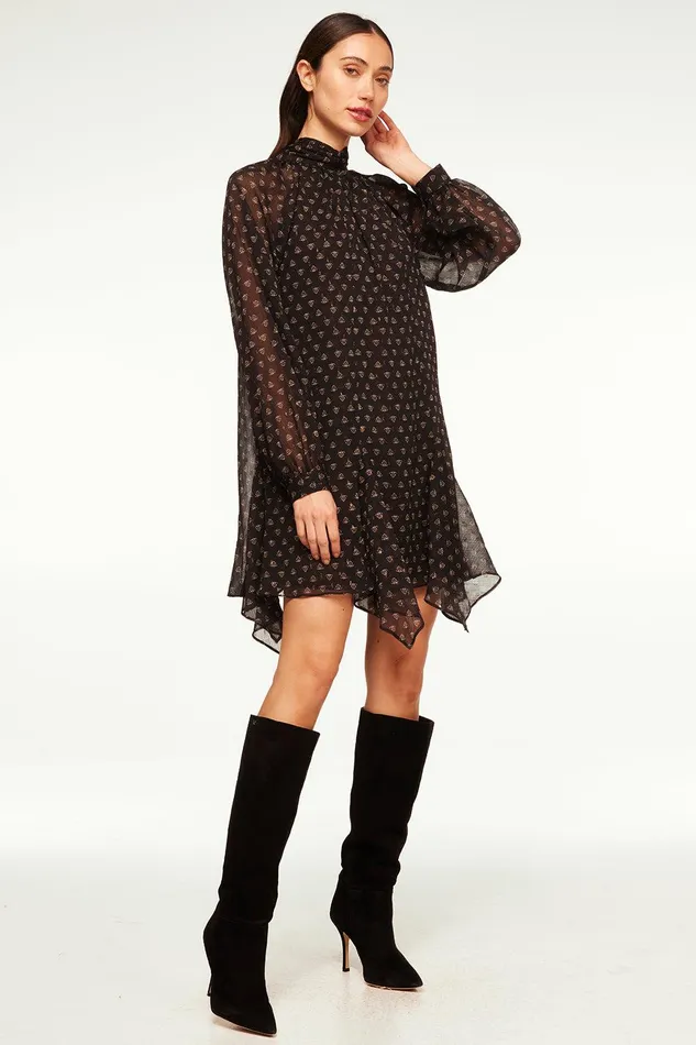Women MISA Los Angeles Dresses CINDY DRESS Black Lapis Eye