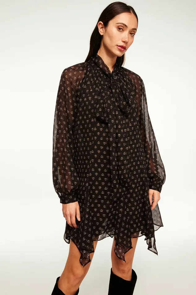Women MISA Los Angeles Dresses CINDY DRESS Black Lapis Eye