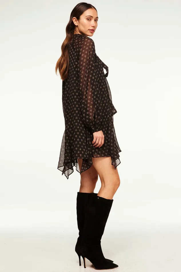 Women MISA Los Angeles Dresses CINDY DRESS Black Lapis Eye