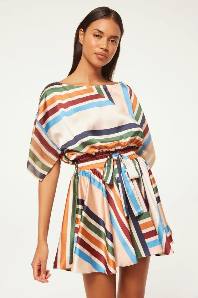 Women MISA Los Angeles Dresses ELIA DRESS San Miguel Stripe Mix