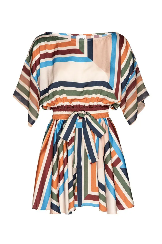 Women MISA Los Angeles Dresses ELIA DRESS San Miguel Stripe Mix