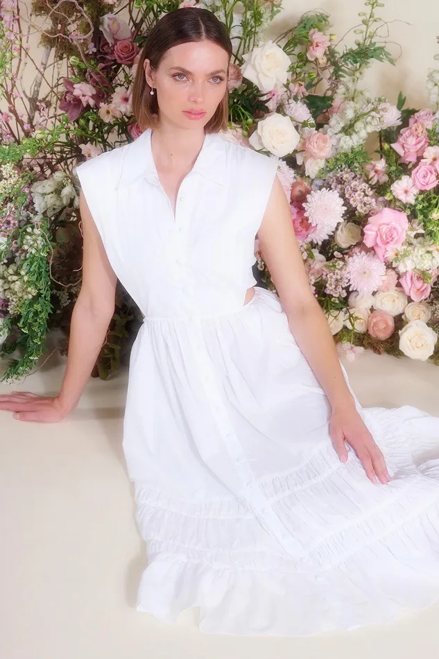 Women MISA Los Angeles Dresses NICOLE DRESS White
