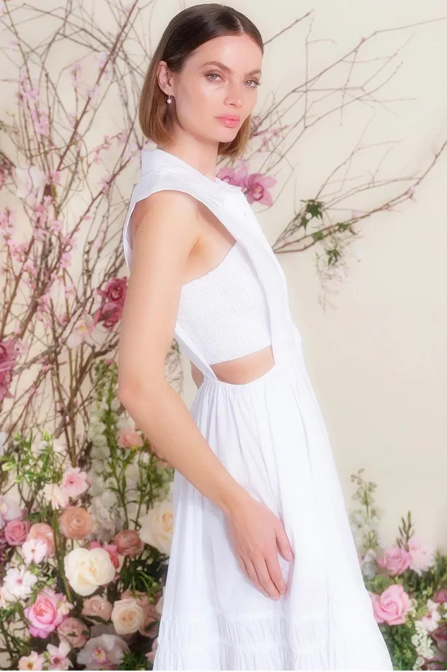 Women MISA Los Angeles Dresses NICOLE DRESS White