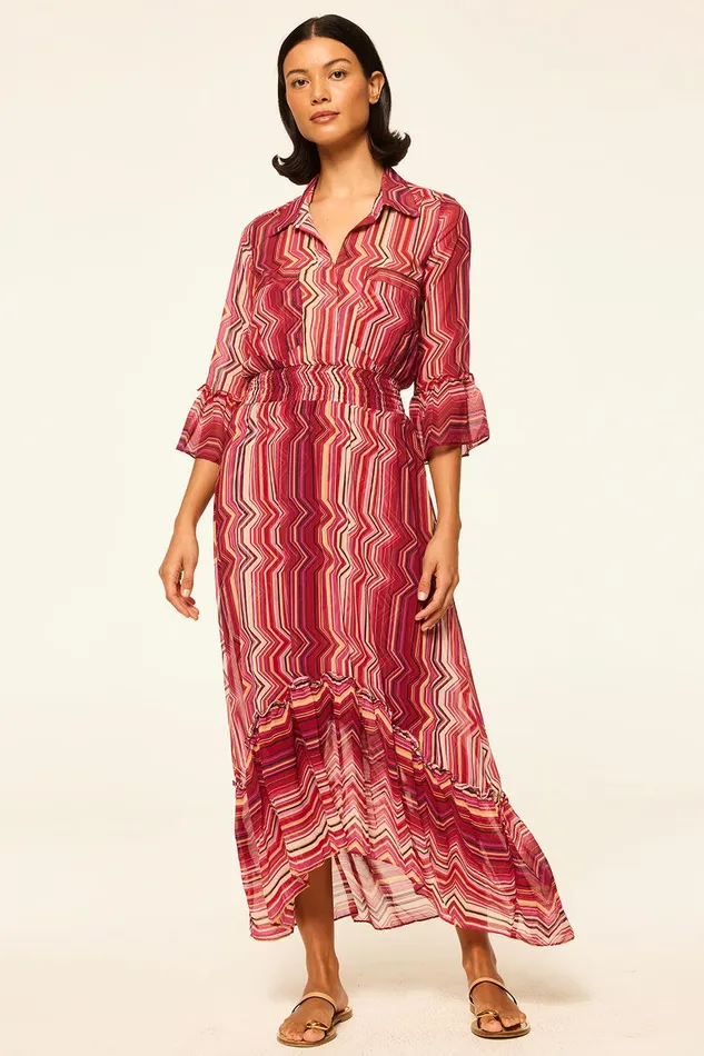 Women MISA Los Angeles Dresses OFELIA DRESS La Banda Crimson