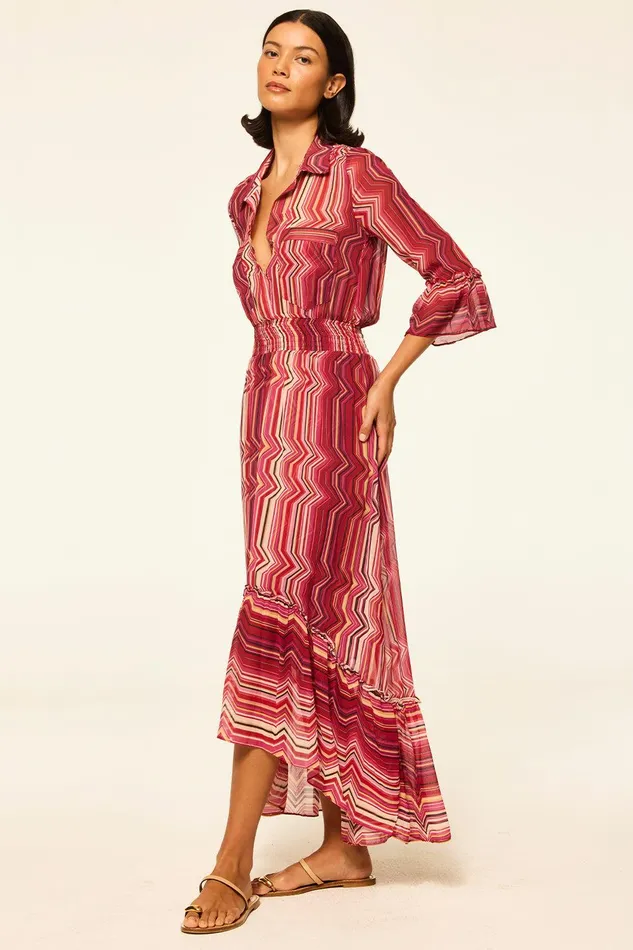 Women MISA Los Angeles Dresses OFELIA DRESS La Banda Crimson
