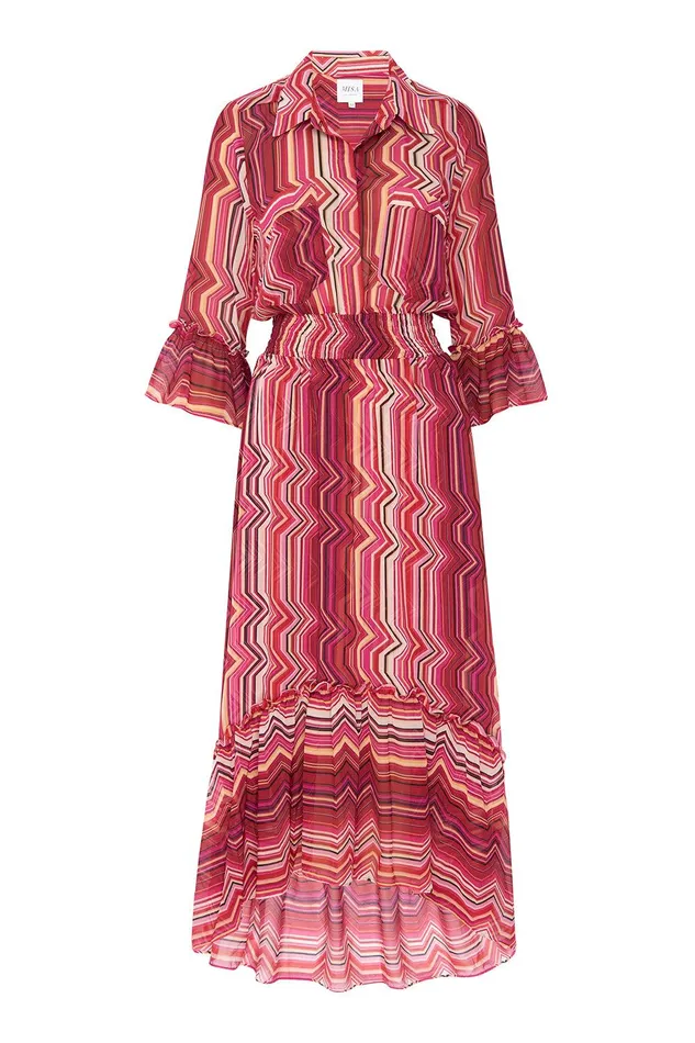 Women MISA Los Angeles Dresses OFELIA DRESS La Banda Crimson