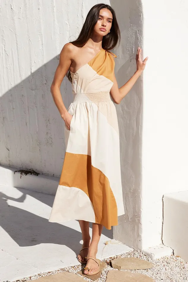 Women MISA Los Angeles Dresses VALERIE DRESS Stretch Poplin Mix