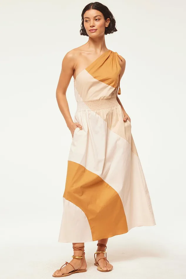 Women MISA Los Angeles Dresses VALERIE DRESS Stretch Poplin Mix