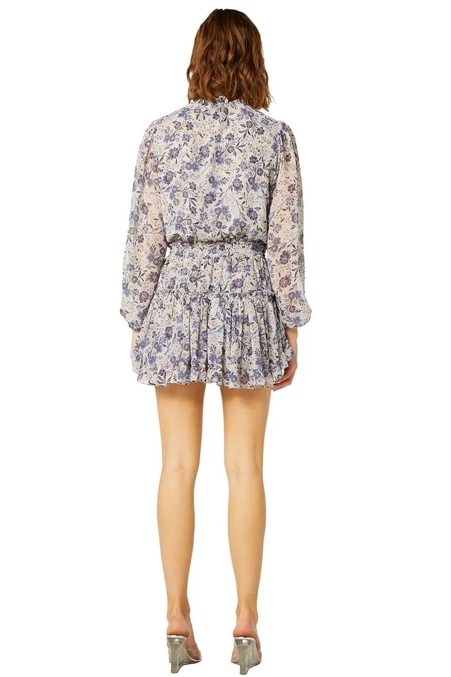 Women MISA Los Angeles Exclusives LORENA DRESS Cerulean Floral