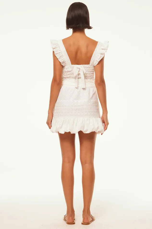 Women MISA Los Angeles Matching Sets ABELIA TOP White Eyelet