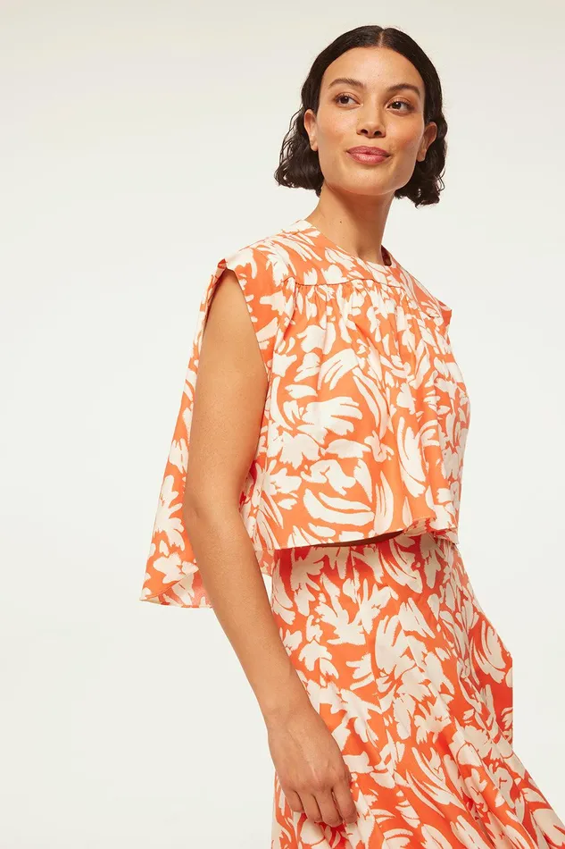 Women MISA Los Angeles Matching Sets ALINA TOP Patmos Tangerine