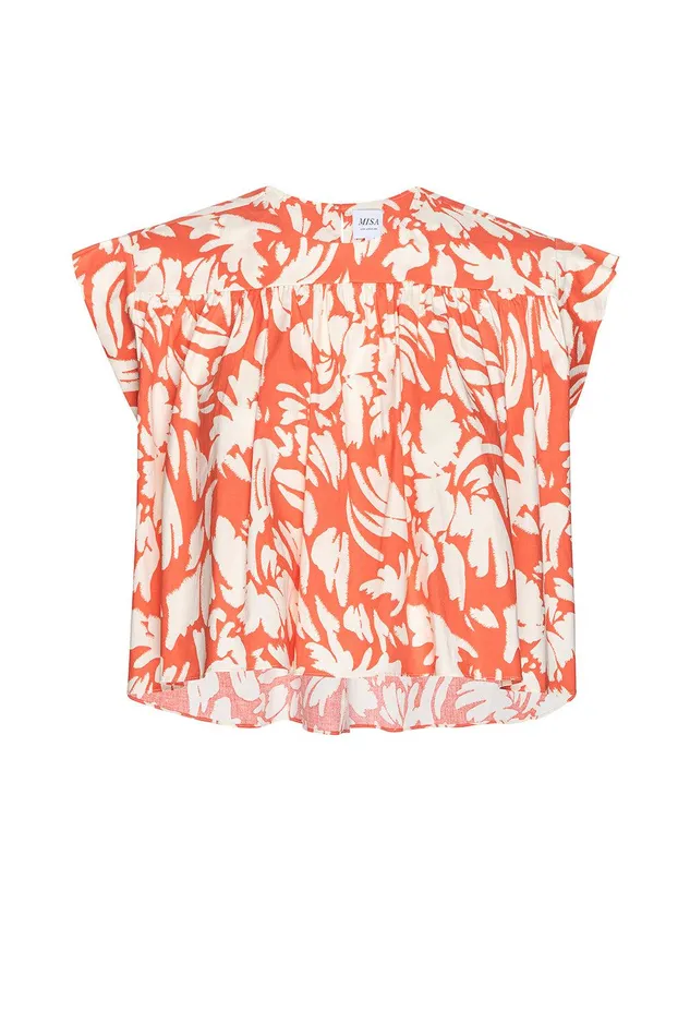 Women MISA Los Angeles Matching Sets ALINA TOP Patmos Tangerine