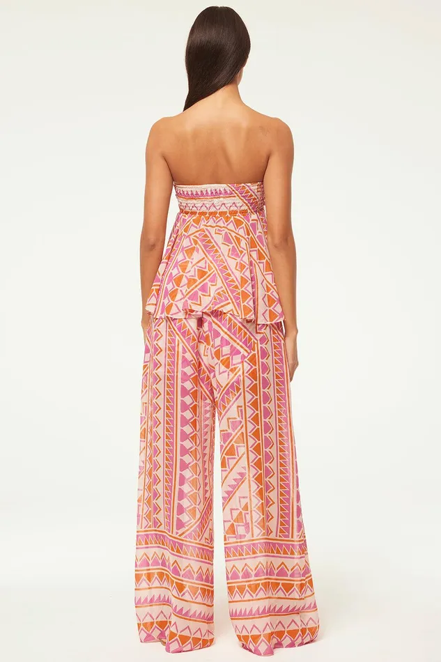 Women MISA Los Angeles Matching Sets AYLIN TOP Aperol Geo
