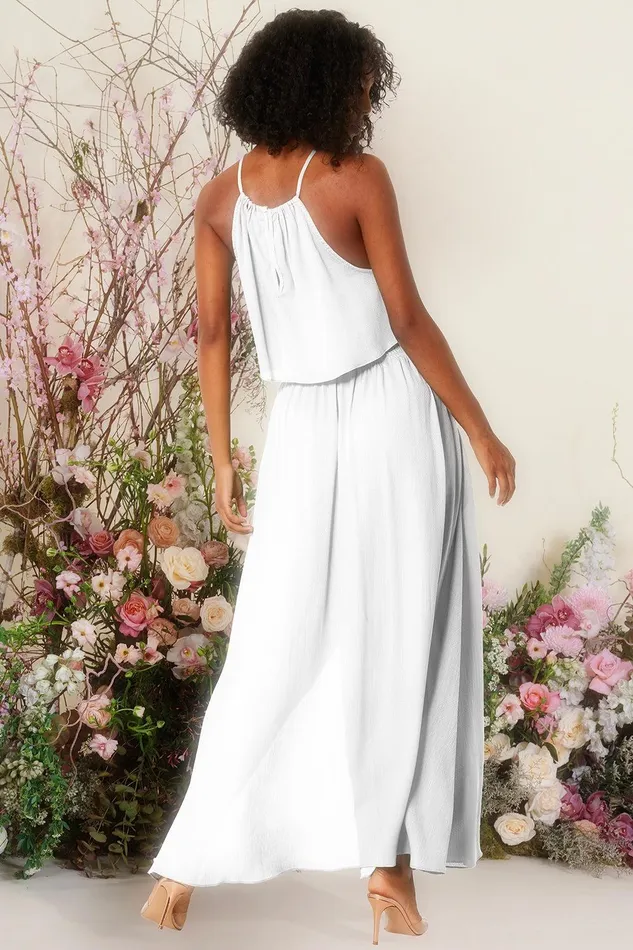 Women MISA Los Angeles Matching Sets BALENA SKIRT White