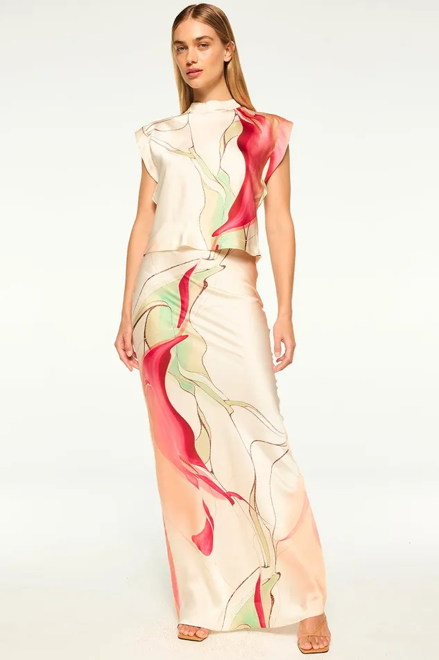 Women MISA Los Angeles Matching Sets SIERRA SKIRT Divine Marble