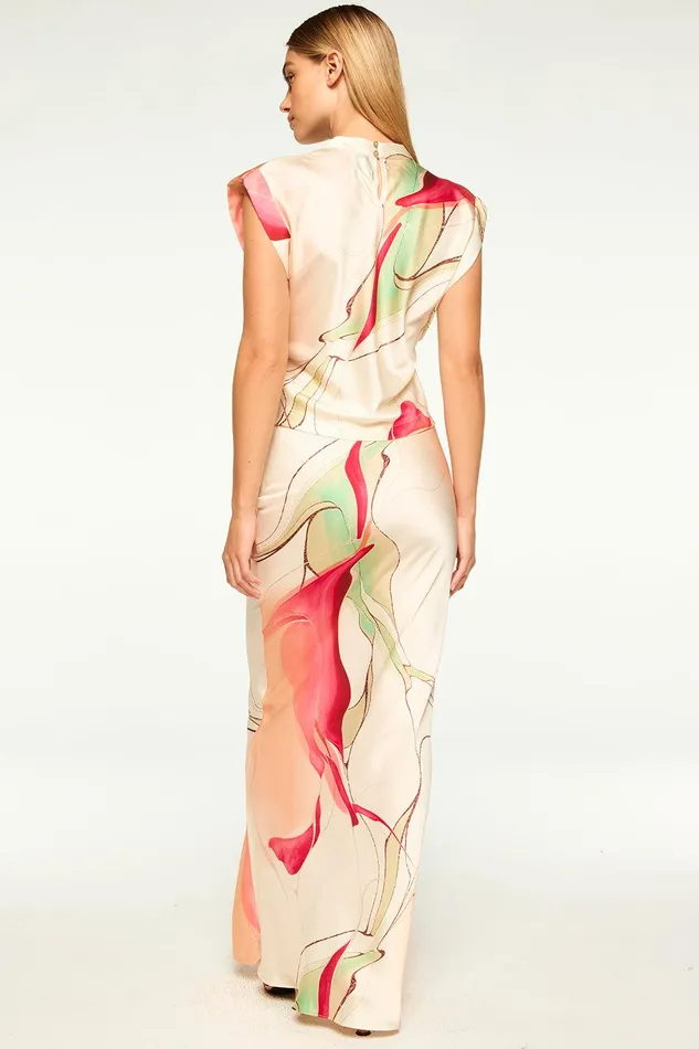 Women MISA Los Angeles Matching Sets SIERRA SKIRT Divine Marble
