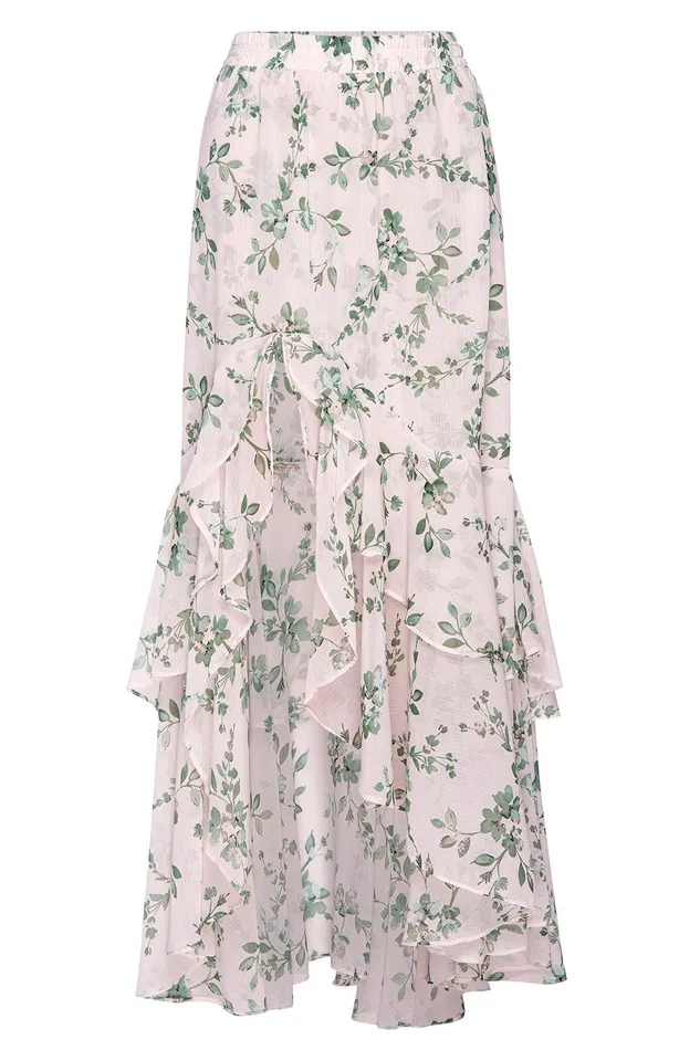 Women MISA Los Angeles Skirts and Shorts SEVA SKIRT White Sage Botanica