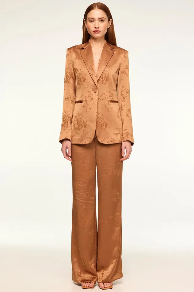 Women MISA Los Angeles Tops LAUREN BLAZER Black Jacquard