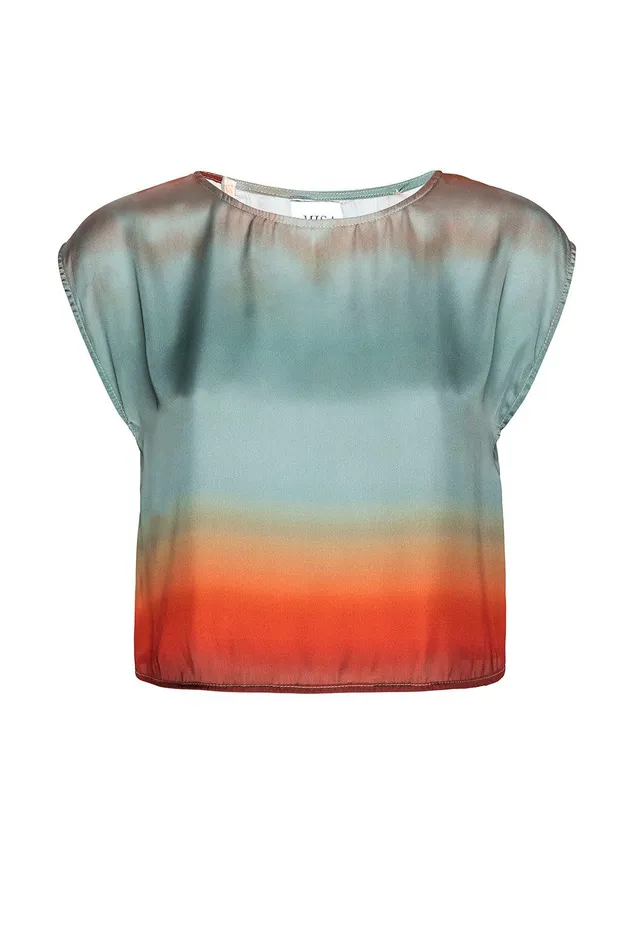 Women MISA Los Angeles Tops ZENDA TOP Carnelian Ombre