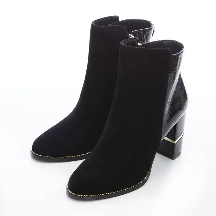 Women Moda In Pelle Black Boots Mirren Black Protauras