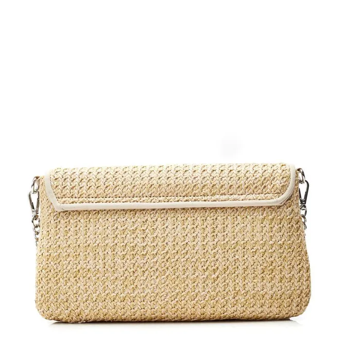 Women Moda In Pelle Clutch Bags Quinn Bag Cameo Raffia