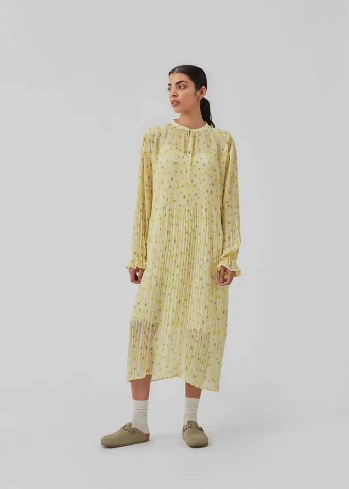 Women Modstrm Dresses CruzMD Print Dress Aqua Yellow Flower