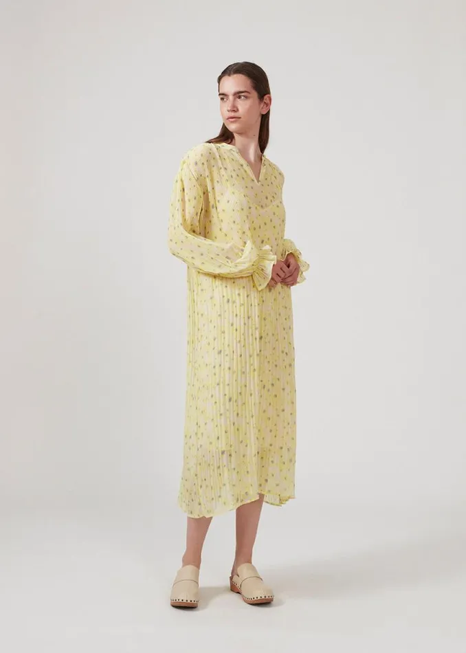 Women Modstrm Dresses CruzMD Print Dress Aqua Yellow Flower Women Modstrm Dresses CruzMD Print Dress Aqua Yellow Flower