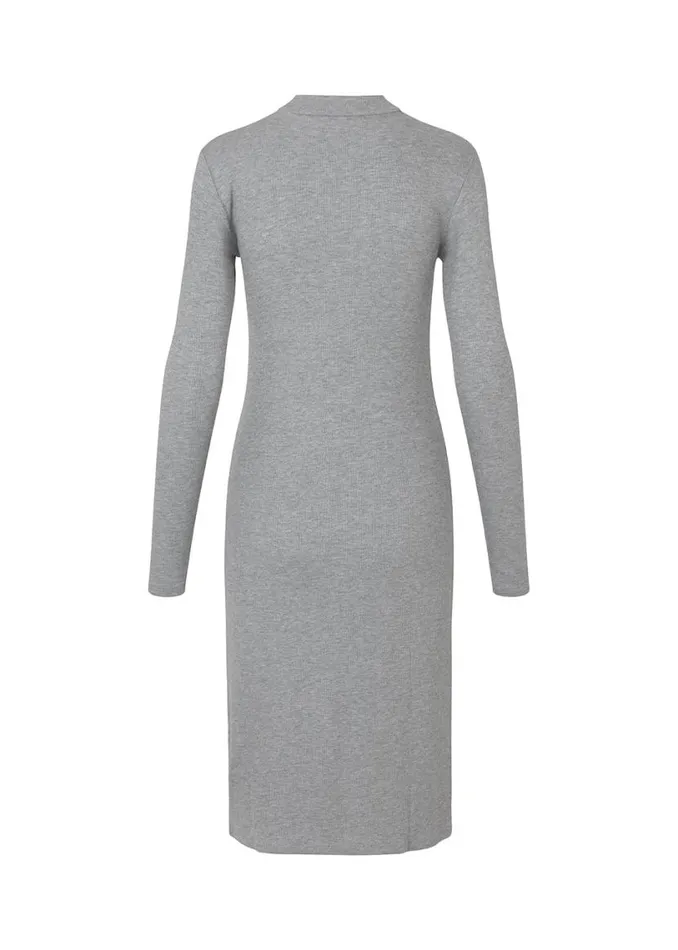 Women Modstrm Dresses Krown LS Tneck Dress Grey Melange Women Modstrm Dresses Krown LS Tneck Dress Grey Melange