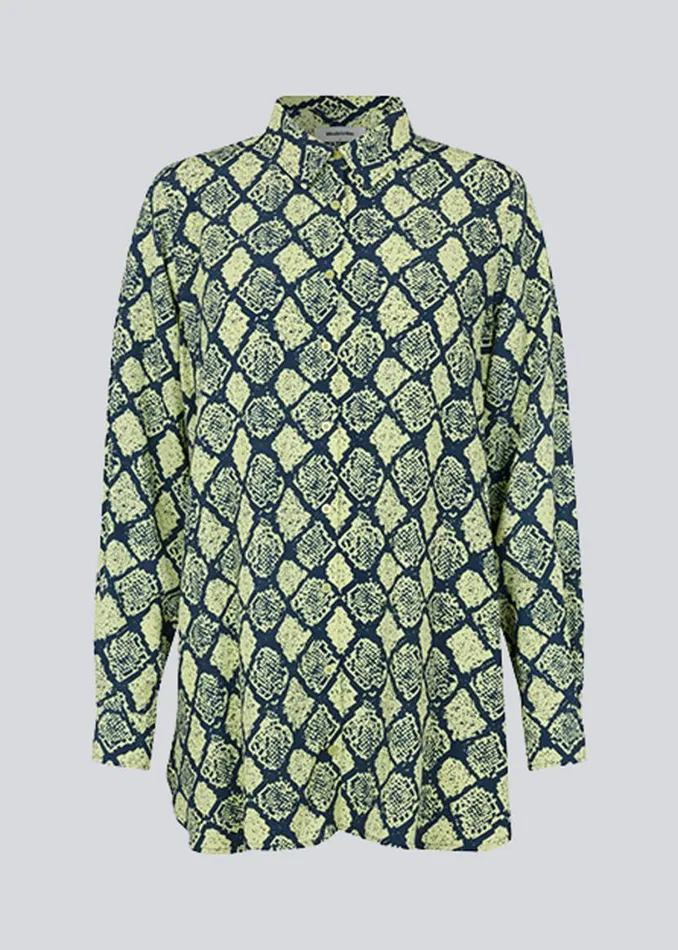 Women Modstrm Shirts CamilaMD Print Shirt Yellow Snake Women Modstrm Shirts CamilaMD Print Shirt Yellow Snake