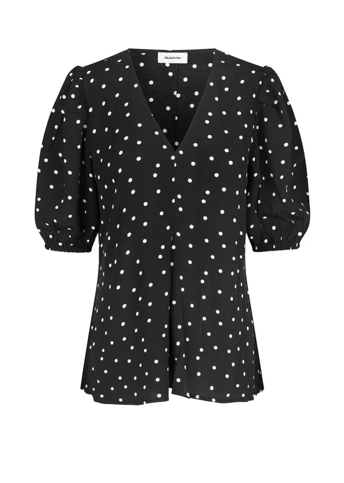 Women Modstrm Tops RidderMD Print Top Black Polka Dot Women Modstrm Tops RidderMD Print Top Black Polka Dot