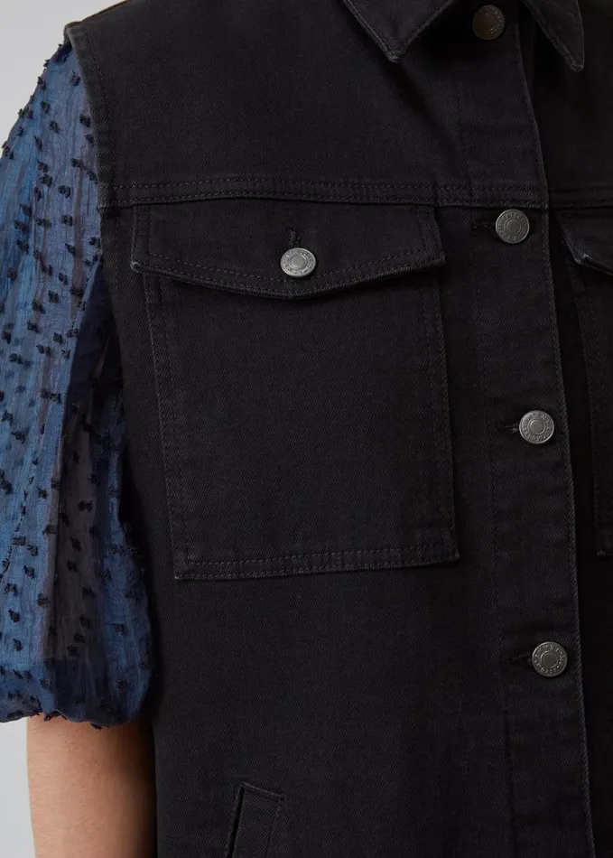 Women Modstrm Vests Nour Vest Washed Black