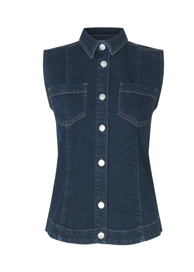 Women Modstrm Vests OttoMD Vest Dark Blue Wash Women Modstrm Vests OttoMD Vest Dark Blue Wash