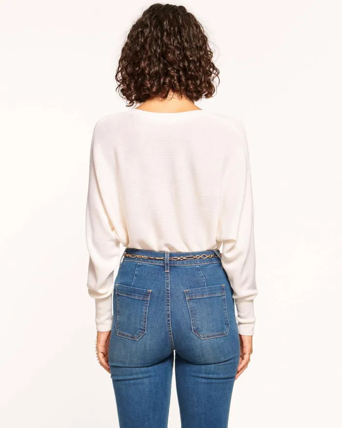 Women Nevaeh VNeck Sweater Ivory Ramy Brook Tops Women Nevaeh VNeck Sweater Ivory Ramy Brook Tops