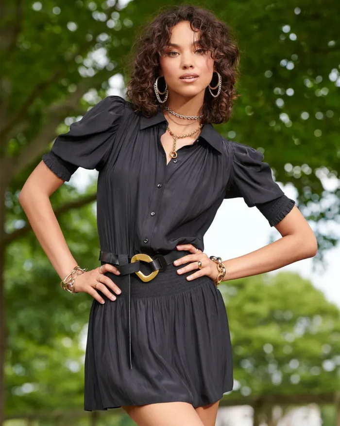 Women Nicole Shirt Mini Dress Navy Ramy Brook Dresses Women Nicole Shirt Mini Dress Navy Ramy Brook Dresses