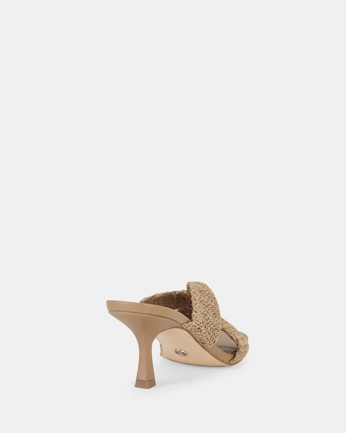 Women NOVO Shoes URBINOS NATURAL RAFFIA Open Toe Heels Party