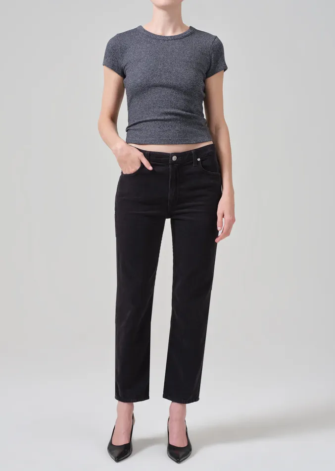 Women Pants Citizens Of Humanity Zurie Ankle Corduroy In Cracked Pepper
