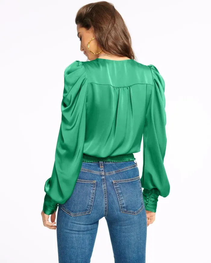 Women Pauline Puff Sleeve Blouse Soiree Red Ramy Brook Tops Women Pauline Puff Sleeve Blouse Soiree Red Ramy Brook Tops