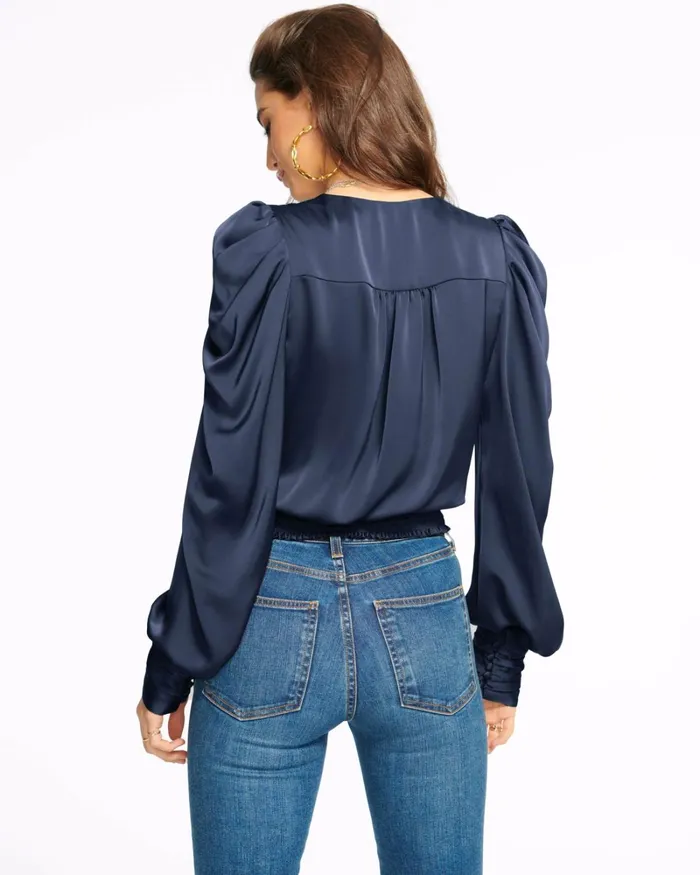 Women Pauline Puff Sleeve Blouse Soiree Red Ramy Brook Tops Women Pauline Puff Sleeve Blouse Soiree Red Ramy Brook Tops