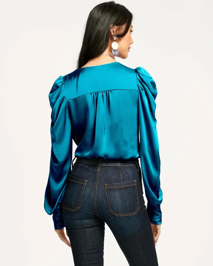 Women Pauline Puff Sleeve Blouse Soiree Red Ramy Brook Tops Women Pauline Puff Sleeve Blouse Soiree Red Ramy Brook Tops