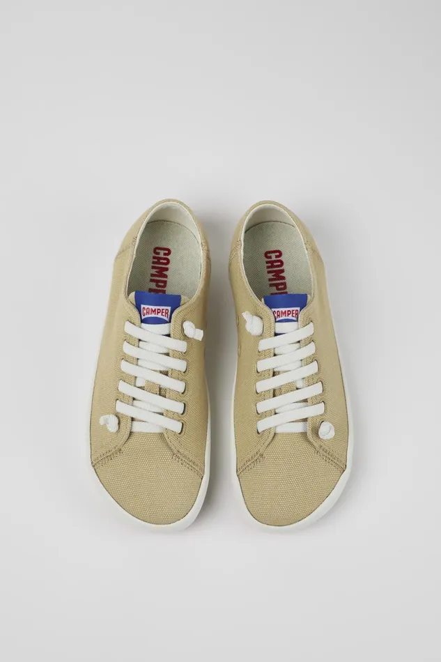 Women Peu Rambla Beige Textile Sneaker Camper Sneakers Women Peu Rambla Beige Textile Sneaker Camper Sneakers