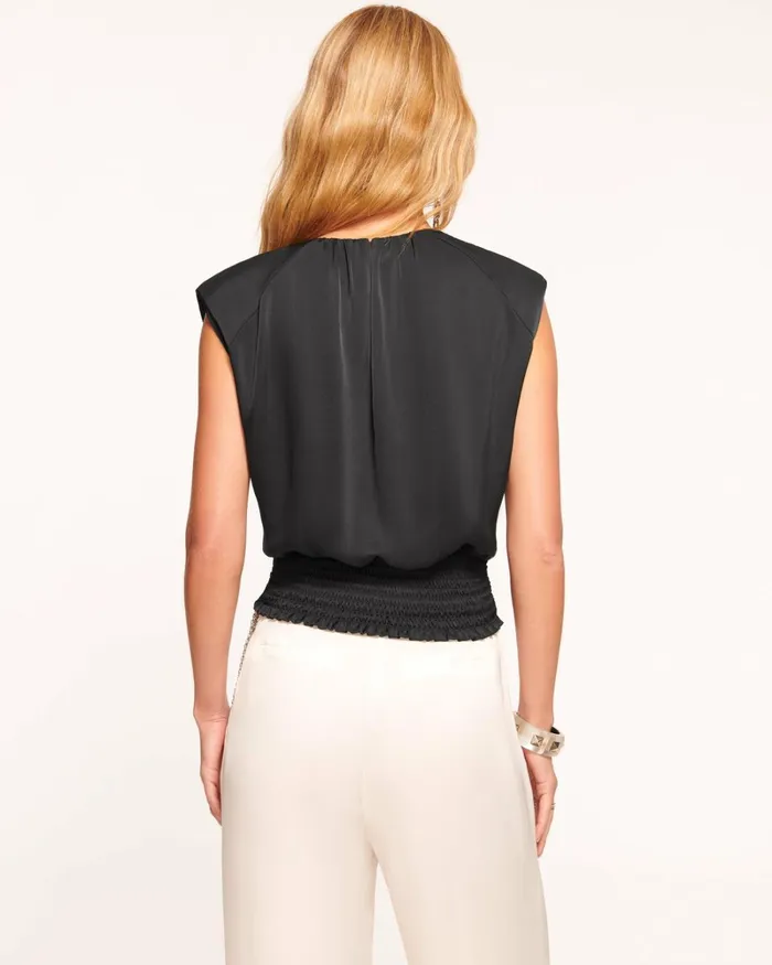 Women Peyton VNeck Tank Top Black Ramy Brook Tops