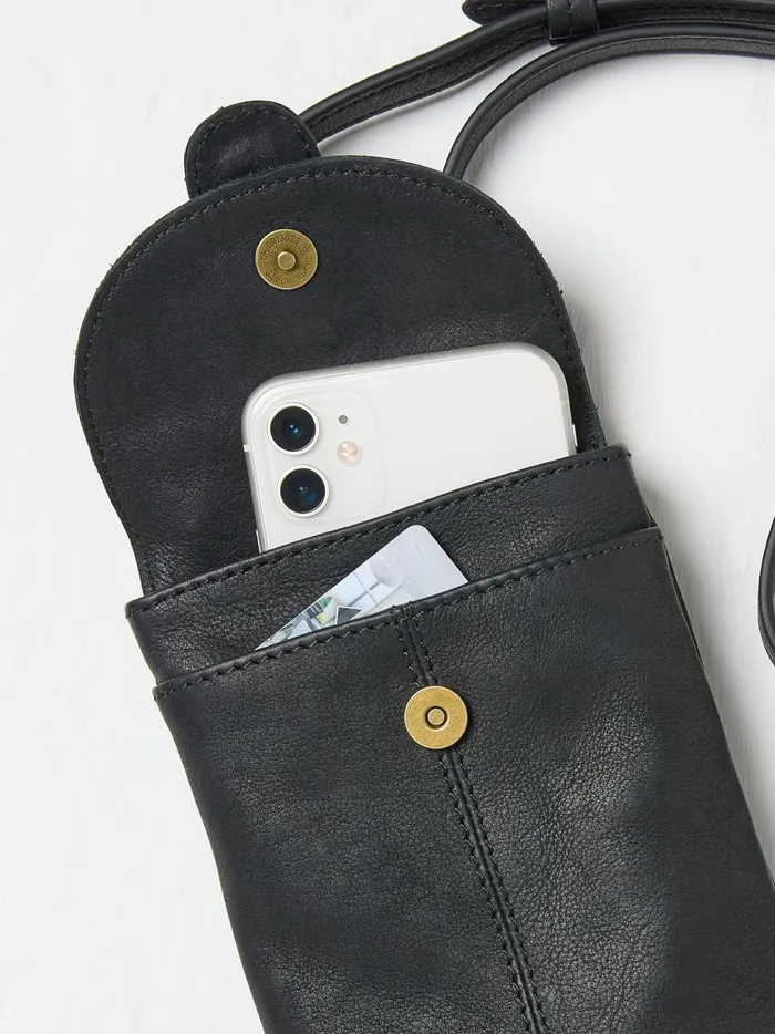 Women Phone Bags Fat Face Clara Black Phone Bag